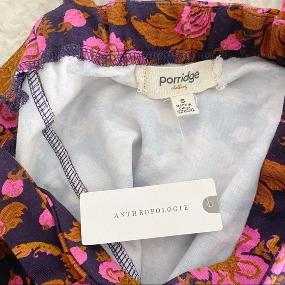 Anthropologie | Porridge Seamed Cross Back Tank Top Pink Navy Bohemian New Small - Picture 12 of 14